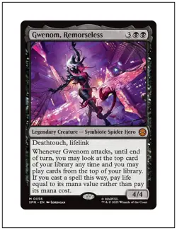 1x Gwenom, Remorseless, Magic the Gathering MTG NM - Image 1
