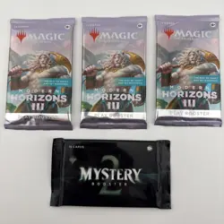 MTG Four Sealed Booster Pack Variety Lot - 3x Modern Horizons 1x Mystery Booster - Image 1