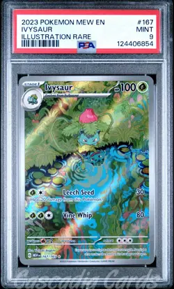 PSA 9 Ivysaur IR 167/165 MEW EN 151 Pokemon - Image 1