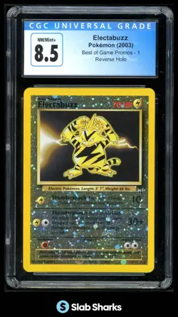 2003 POKEMON BEST OF GAME PROMOS #1 ELECTABUZZ REVERSE HOLO CGC 8.5 - Image 1