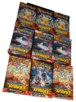 POKEMON SCARLET & VIOLET LOT (9) BOOSTER PACKS SURGING SPARKS NISP - Image 3