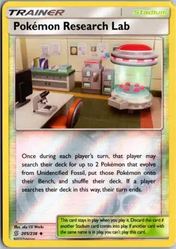 Pokemon Research Lab Reverse Holo Uncommon SM - Unified Minds 205/236 NM - Image 1