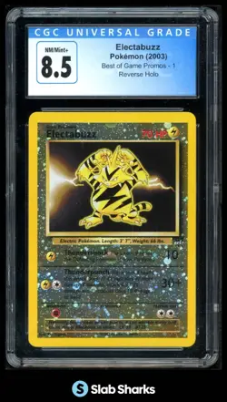 2003 POKEMON BEST OF GAME PROMOS #1 ELECTABUZZ REVERSE HOLO CGC 8.5 - Image 1