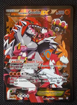 Pokemon Team Magma's Groudon EX Ultra Rare Holo 15/34 Double Crisis (DCR) LP - Image 1