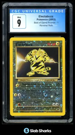 2003 POKEMON BEST OF GAME PROMOS #1 ELECTABUZZ REVERSE HOLO CGC 9 - Image 1