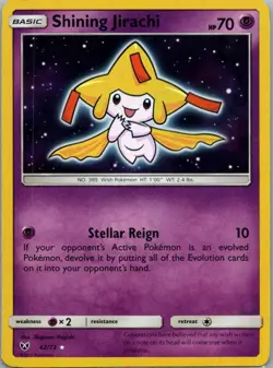 Pokemon TCG Shining Jirachi 42/73 Shining Legends Holo LP - Image 1