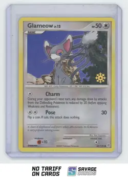 2007 Pokemon D & P Snowflake Advent Calendar Promo Glameow #83/130 - Image 1