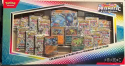 Pokemon TCG Prismatic Evolutions Lucario Ex + Tyranitar Ex Premium Collection - Image 1