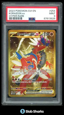 2023 POKEMON SCARLET & VIOLET #254/198 KORAIDON EX HYPER RARE PSA 9 - Image 1