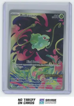 2025 Pokemon Mega Evolutions Illustration Rare Holo Bulbasaur #133/132 - Image 1