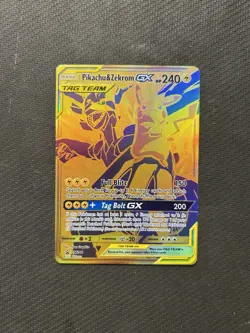 Pokemon TCG Pikachu & Zekrom GX SM248! MP Condition! See Description! - Image 1