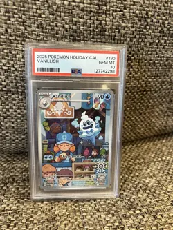 2025 Pokemon Vanillish 190/182 Holiday Calendar Stamped Promo PSA 10 - Image 1