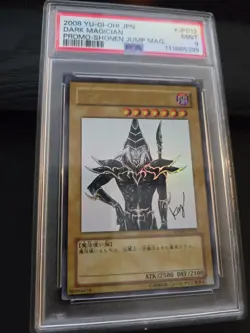 2008 Yu-Gi-Oh! WJMP-JP012 JPN Promo Shonen Jump Magazine Dark Magician PSA 9 - Image 2