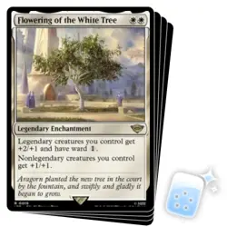 FLOWERING OF THE WHITE TREE X4 The Lord Of The Rings Magic MTG MINT CARD - Image 1