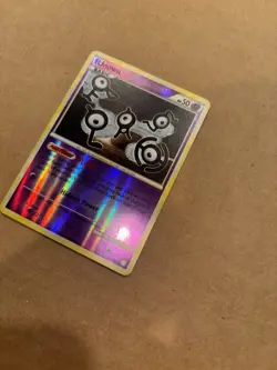 Unown 55/123 Pokemon Card TCG HeartGold & SoulSilver Reverse Holo Uncommon NM - Image 5