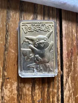 PIKACHU Pokemon 23K Gold Plated Trading Card 1999 Burger King Limited Edition - Image 1
