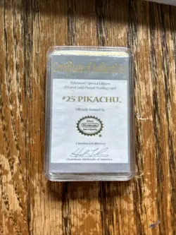 PIKACHU Pokemon 23K Gold Plated Trading Card 1999 Burger King Limited Edition - Image 2