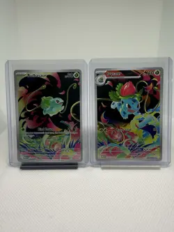 2025 Set Of Pokemon Cards Ivysaur & Bulbasaur, 134/132 & 133/132 🔥🔥🔥🔥 - Image 1