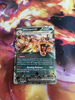 Pokemon TCG Charizard EX Holo Double Rare Card 054/091 SV Paldean Fates - Image 1