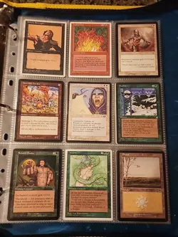 Vintage Magic The Gathering Binder Collection Card Lot MTG 1993-2003 Rares - Image 3