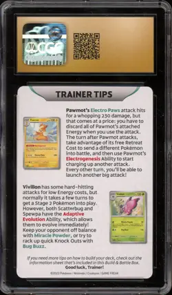 Pokemon Scarlet & Violet Trainer Tips Insert Card Starter Trio CGC 10 Pristine - Image 2