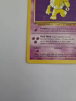 Hypno - Fossil Set - 23/62 - Non Holo Foil Rare - Pokemon Card - LP - Image 2