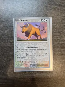 Tauros 128/165 Reverse Holo Pokemon 151 Card Near Mint English - Image 1