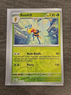 Beedrill 015/165 Reverse Holo Pokemon 151 Card Near Mint English - Image 1