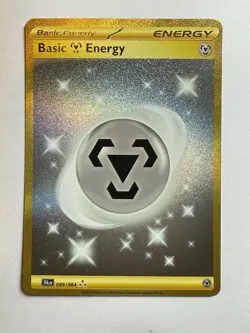 Pokemon TCG Steel Energy Card Gold Hyper Rare, Shrouded Fable Basic, 099/064 - Image 1