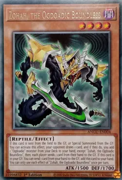 ANGU-EN004 ZOHAH, THE OGDOADIC BOUNDLESS RARE 1ST EDITION YuGiOh CARD - Image 1