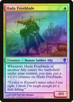 Hada Freeblade FOIL Worldwake NM White Uncommon MAGIC GATHERING CARD ABUGames - Image 1