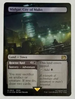 Midgar, City of Mako 0313 Borderless Final Fantasy Foil MTG - Image 1