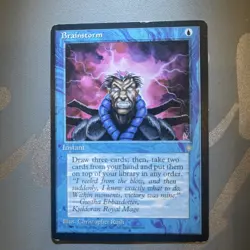 MTG Magic the Gathering Brainstorm Ice Age NM - Image 1