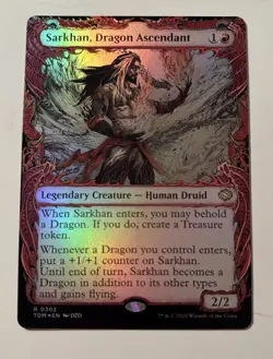 MTG Tarkir Dragonstorm SHOWCASE R Sarkhan, Dragon Ascendant #0302 Foil NM - Image 1