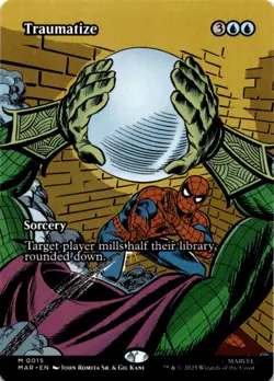 MTG Traumatize (Borderless) Normal NM Marvel Eternal-Legal Magic 15 - Image 1