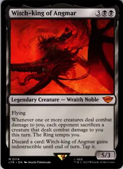 Witch-king of Angmar M 114 Regular Lord of the Rings Magic the Gathering NM - Image 1