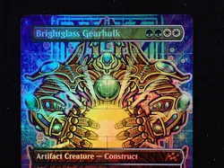 Brightglass Gearhulk Borderless Foil - Mythic - Aetherdrift MTG - Image 2