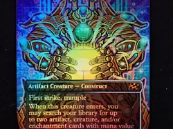 Brightglass Gearhulk Borderless Foil - Mythic - Aetherdrift MTG - Image 3