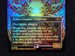 Brightglass Gearhulk Borderless Foil - Mythic - Aetherdrift MTG - Image 4