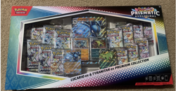 Pokemon TCG Scarlet And Violet Prismatic Evolutions Lucario ex & Tyranitar ex - Image 1