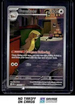 2025 Pokemon Mega Evolution Illustration Rare Gumshoos #153/132 - Image 1