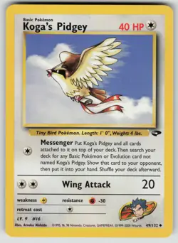 Pokemon Gym Challenge #049/132 Koga's Pidgey (49) Near Mint or Better - Image 1