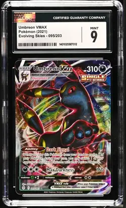 🌓🌗 CGC 9 Umbreon VMAX 095/203 Evolving Skies Full Art Ultra Rare Pokemon - Image 1