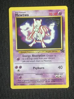 Pokemon TCG Mewtwo #3 Black Star Promo First Movie 1993 - Image 1