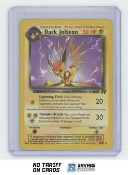 2000 Pokemon Classic Team Rocket Dark Jolteon #38/82 - Image 1