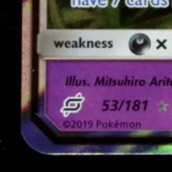 2019 POKEMON SUN & MOON TEAM UP #53/181 GENGAR MIMIKYU ULTRA RARE HOLO - Image 4