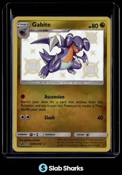 2019 POKEMON SM HIDDEN FATES #SV39/SV94 GABITE SHINY VAULT RARE - Image 1