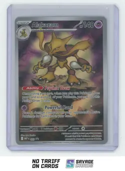 2025 Pokemon Mega Evolution Black Star Promo Holo Alakazam #009 - Image 1