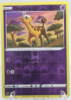 LP Pokemon Girafarig - 065/185 - Uncommon - Reverse Holo Lightly Played Vivid Vo - Image 2