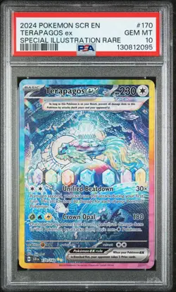 Pokemon TCG Terapagos ex 170/142 Sv07 Stellar Crown SIR Rare 170 GEM MINT PSA 10 - Image 1